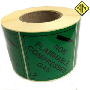 Non Flammable Compressed Gas labels